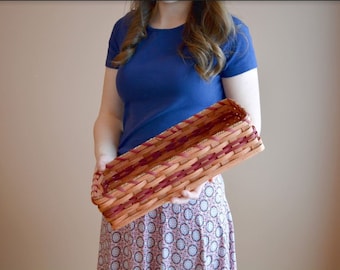 Amish Woven Bread Basket, Handmade in Ohio