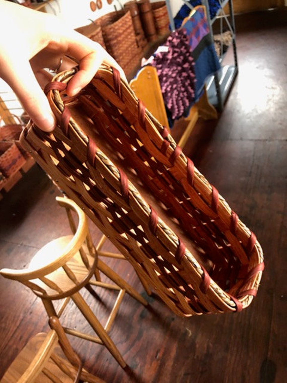 Cracker Basket Amish Woven Basket Handmade in Ohio's Etsy