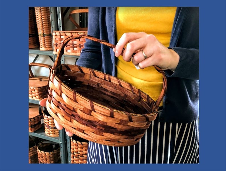 Easter Basket, Amish Woven Basket with Handle, Egg Basket, Handmade in Ohio's Amish Country image 3