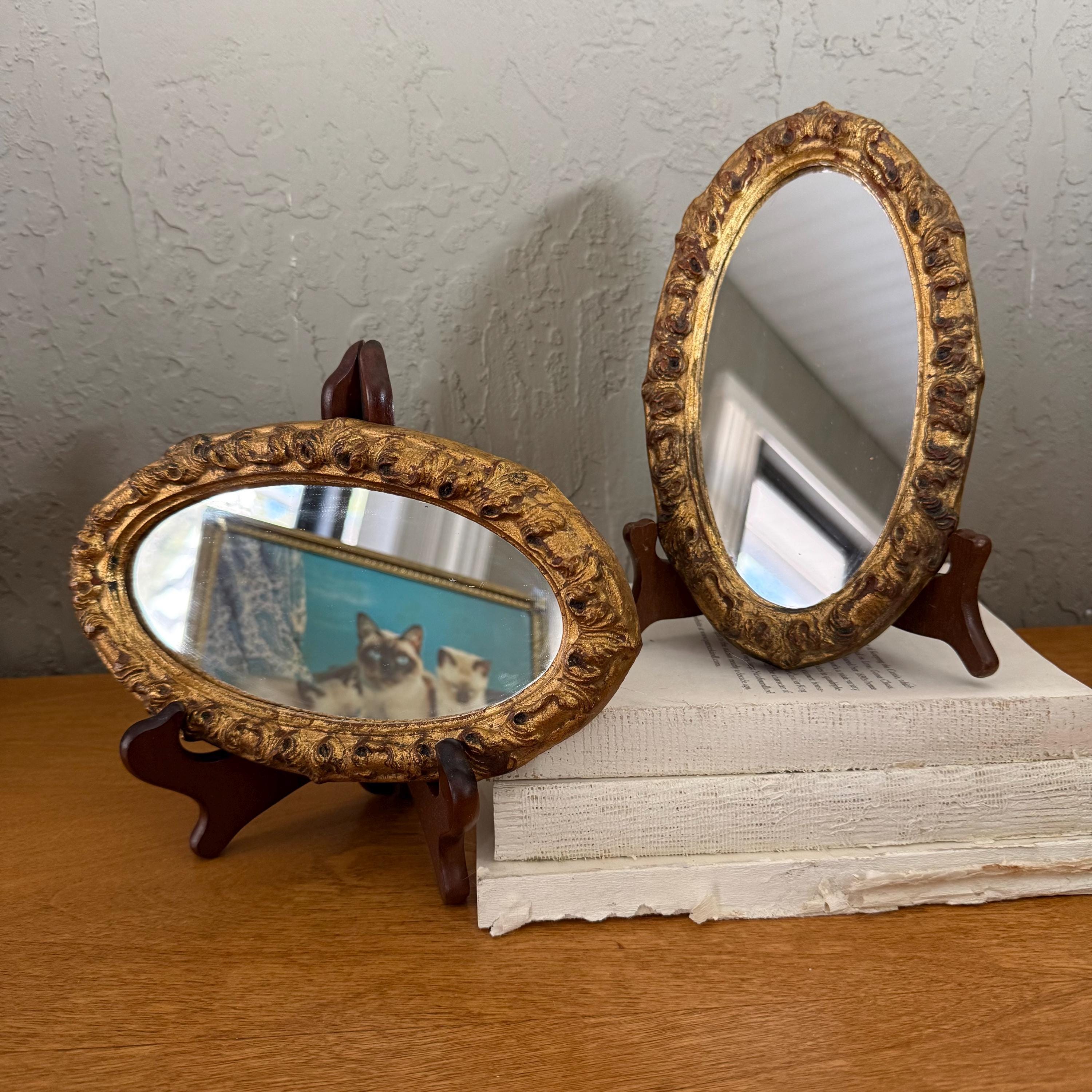 Vintage Italian Florentine Mirrors | Ornate Gold Gilt Wood Frame ...
