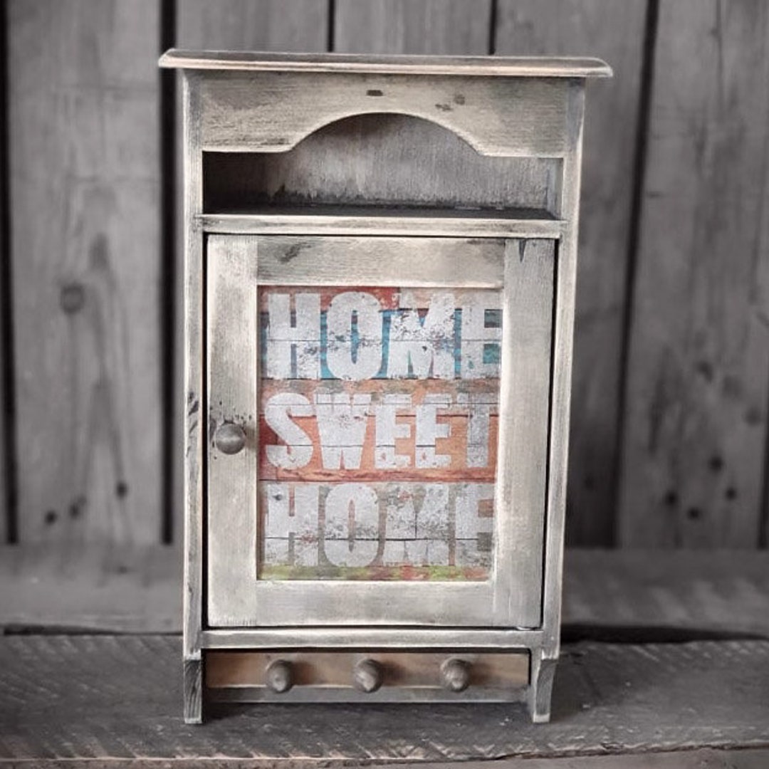 Vintage Key Box With 6 Hooks Etsy UK