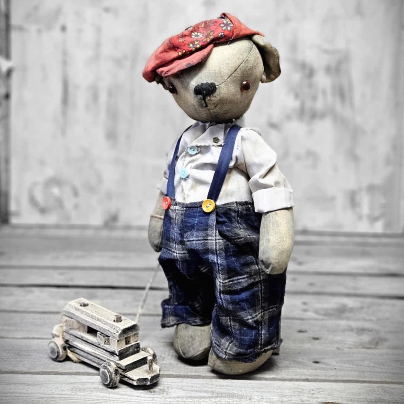 Ours En Peluche Vintage - Taille 40cm - Style Ancien Teddy Bear - Collection