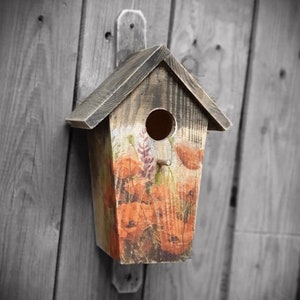 Nest boxes vintage bird house 14x13x30.5 cm nesting place nesting box handmade bird