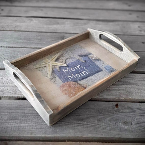 Vintage Holztablett 30x20 cm