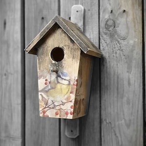 Nesting boxes vintage bird house 14x13x30.5 cm nesting place nesting box handmade bird