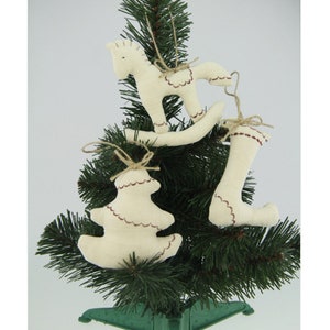 Adornos de árbol de tela de diseño 10 piezas
