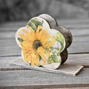 Porta tovaglioli vintage in legno 16x4,5 x 11 cm porta tovaglioli fatto a mano