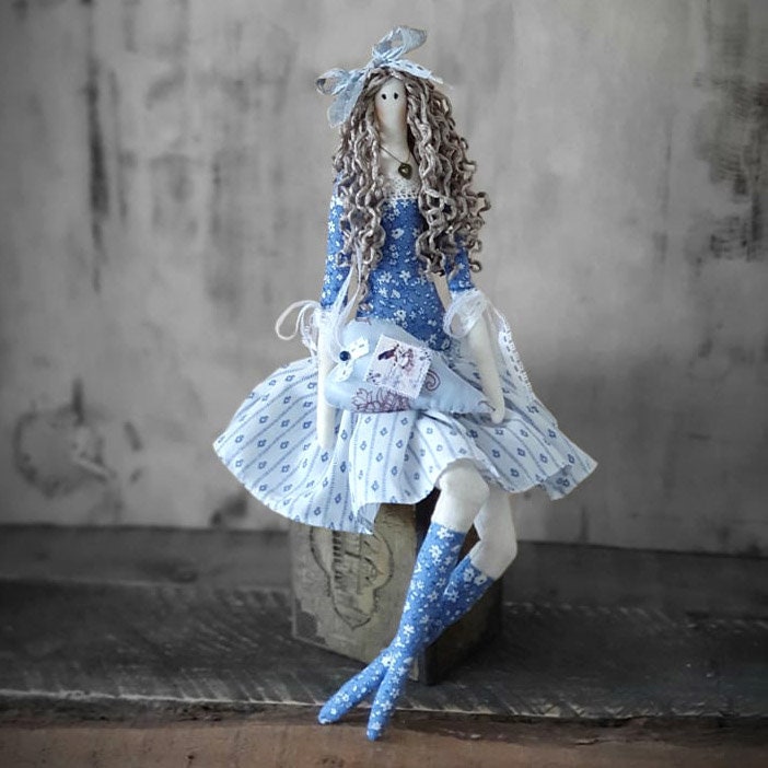 Vintage artist doll Tilda style 48 cm