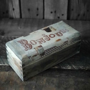 Vintage Schatulle / Teebox m. 3 Fächer