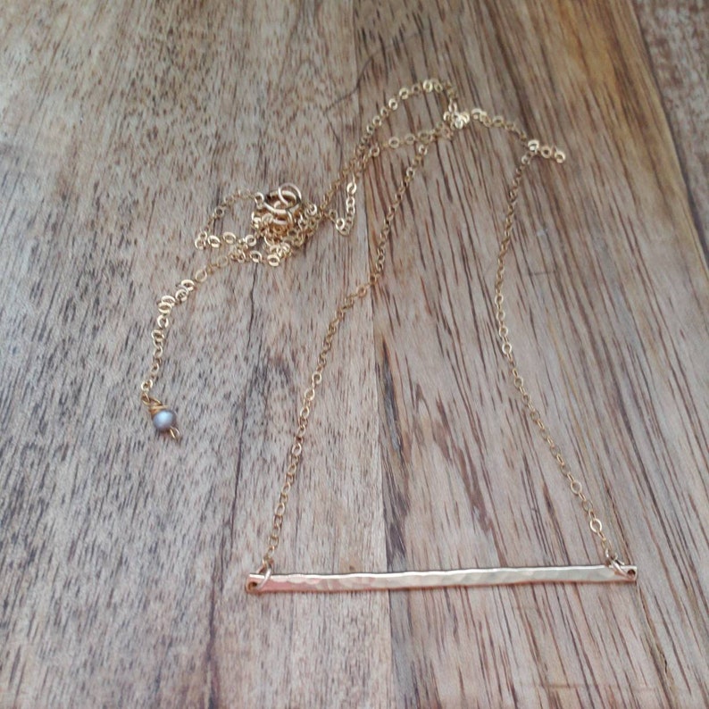 Gold bar necklace