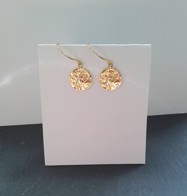 Gold vermeil disc earrings