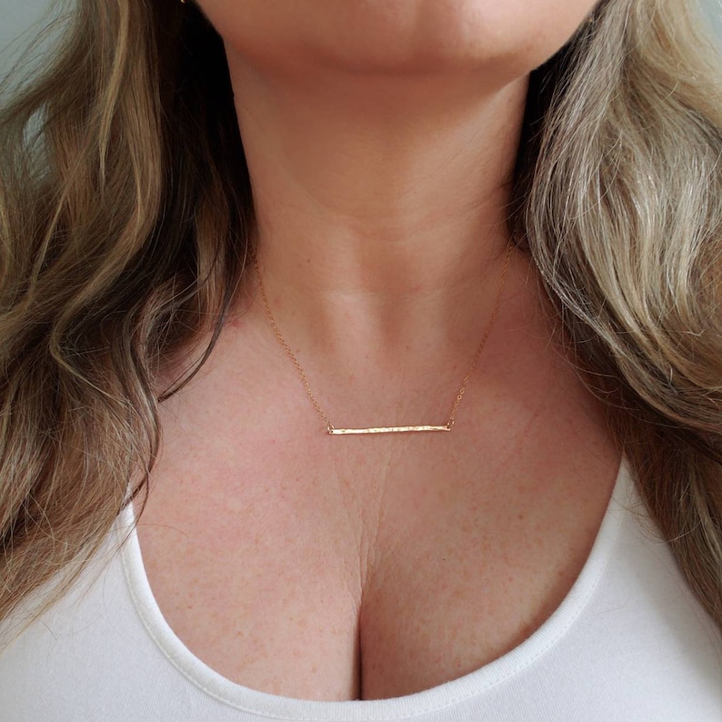 Gold bar necklace
