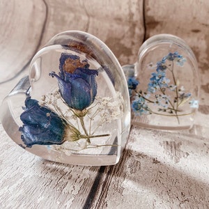 Preserve Your Wedding Bouquet Flower Preservation resin heart Flower Keepsake image 3