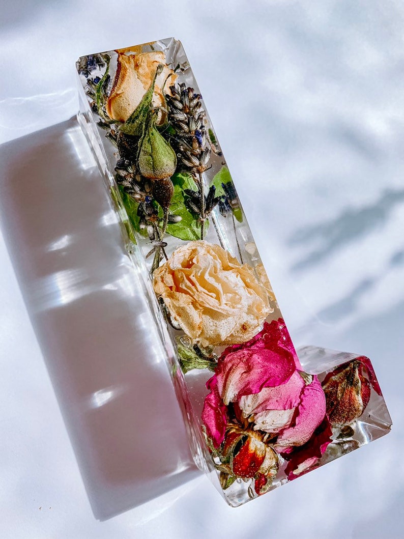 Wedding Flower Preservation Resin Letters Flower Keepsake Etsy