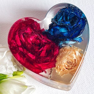 Preserve Your Wedding Bouquet Flower Preservation resin heart Flower Keepsake image 8