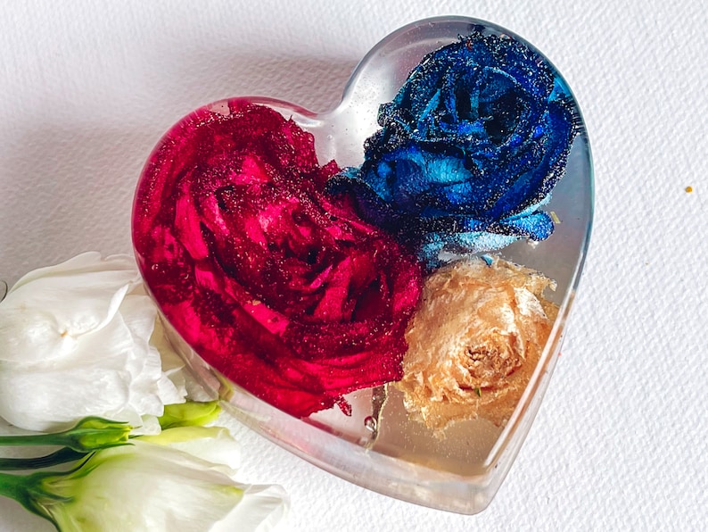 Preserve Your Wedding Bouquet Flower Preservation resin heart Flower Keepsake image 8