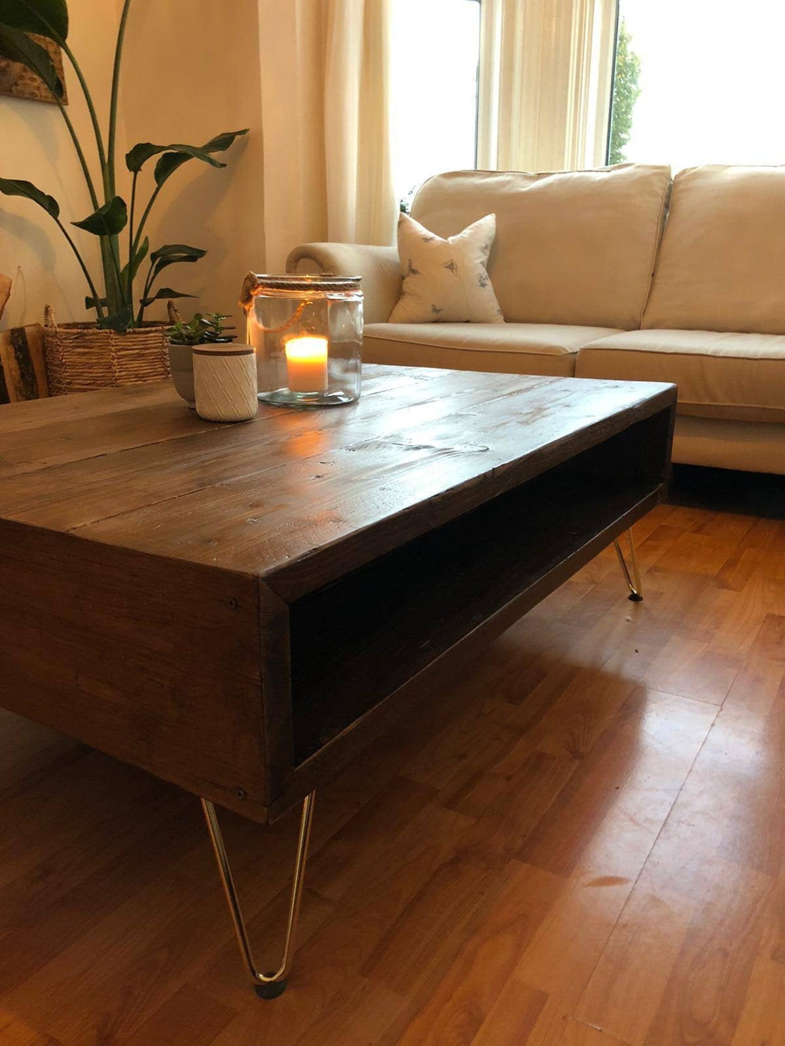 Wooden Coffee Table Rustic Wood Made With Reclaimed Timber Etsy UK