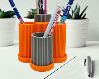 3D Printed Desk Organizer – Modern Pen Holder | Minimalist Office Decor | Small Stationery Organizer