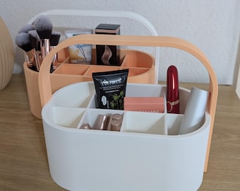 Minimalist Desk Organizer with Handle | Makeup Storage Caddy