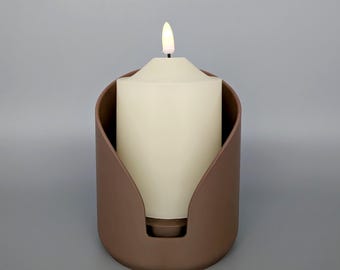 Candelabro de pilar LED moderno / Diseño minimalista inclinado / Impresión 3D