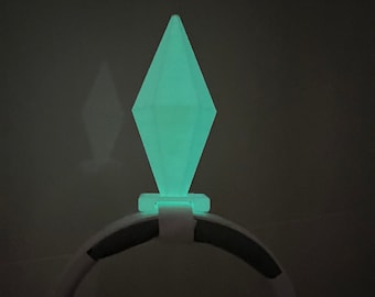 Glow in the Dark Plumbob Diamond for Headphones / Headset for game fun streaming anime cosplay
