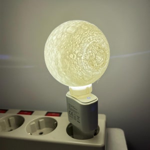 Moon Lamp USB Wall Night Light Plug 3D print