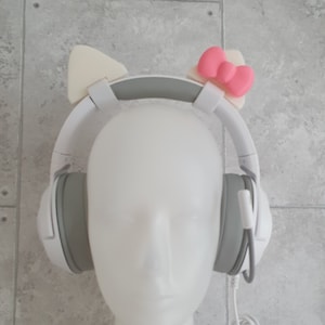 Kittenoren met lint voor koptelefoon/headset voor streaming anime-cosplay