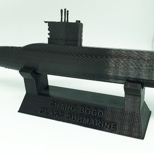 Jang Bogo-class submarine, scale 400, South Korea and Indonesia navy, 3D printed, wargaming, military miniatures