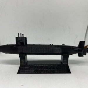 Sturgeon-Class Submarine, scale 600, United States navy, 3D printed, wargaming, military miniatures