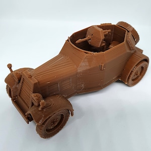 Maschinengewehrkraftwagen adler kfz. 13 , scale 72,  first armoured reconnaissance vehicle, World War One, 3D printed, wargaming, miniatures