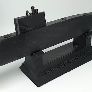 The Type 039A submarine, Scale 400, Yuan Class, 3D printed, wargaming, military miniatures