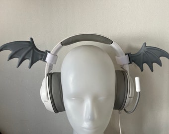 Side Bat wing for Headphones / Headset for streaming anime cosplay