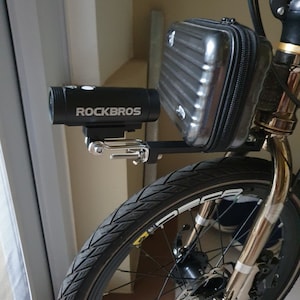 Extender center fork mount bike lamp, folding bike