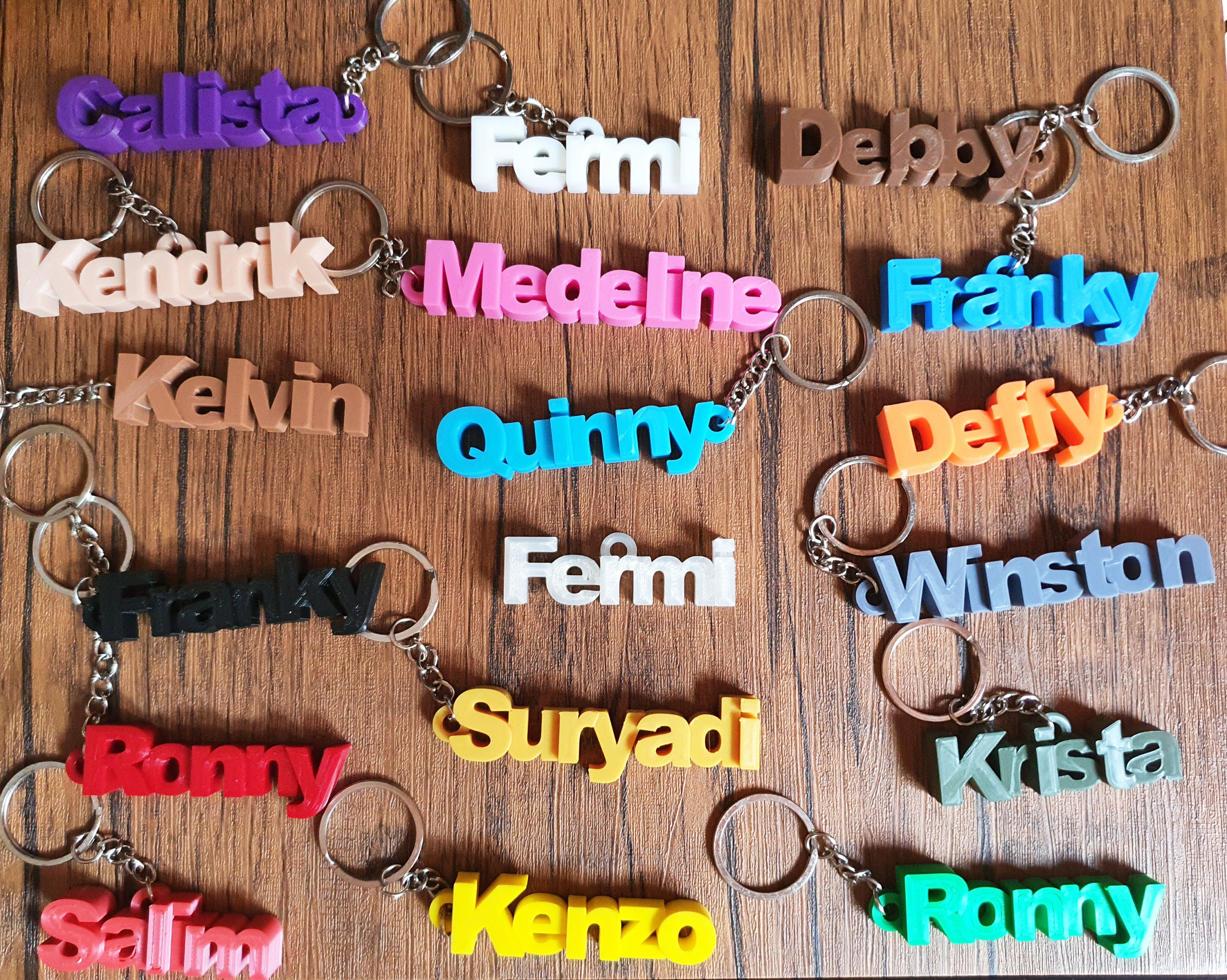 Unique Personalised Keyring 3D Printed, Custom Name and Personalized …