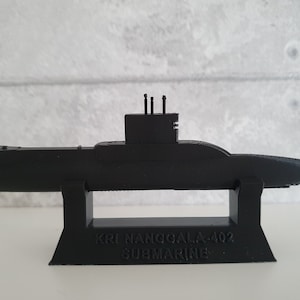 Cakra-class submarine, scale 400, German Indonesia navy, 3D printed, wargaming, military miniatures