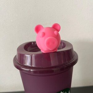 Piggy head 3D printed hot drink stopper reusable cup