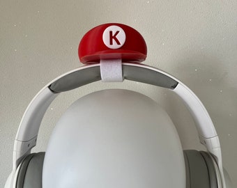 Initial Cap for Headphones / Headset for streaming anime cosplay
