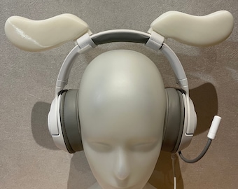 White dog ears for Headphones / Headset for game fun streaming anime cosplay