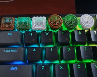 Mooncake Artisan keycaps 3D printed