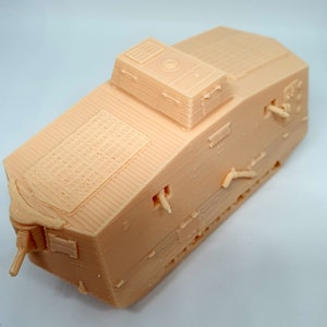 A7V Tank, scale 72, Germany, World war one, 3D printed, wargaming, military miniatures