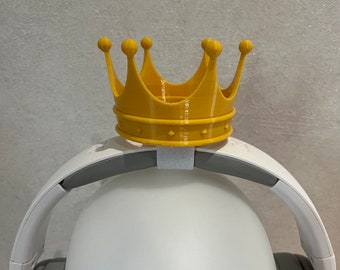 Coroa de rei para fones de ouvido/headset para streaming de anime cosplay
