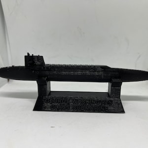 George Washington-Class Submarine, scale 750, United States navy, 3D printed, wargaming, military miniatures