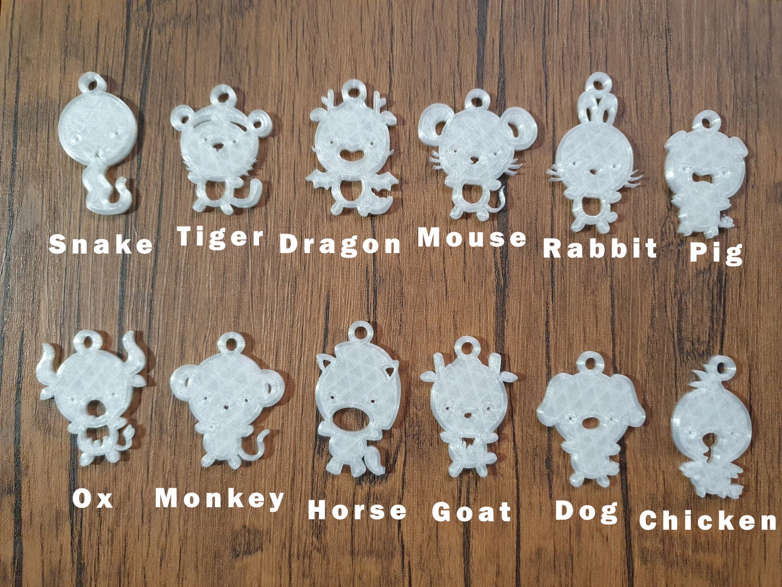 Keychain / Keyring 12 Chinese Zodiac | Etsy