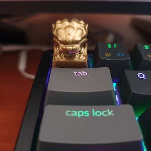 Chinese Gold and Lion keycaps 3D printed