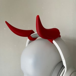 Front Demon Horn for Headphones / Headset for streaming anime cosplay