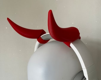 Front Demon Horn for Headphones / Headset for streaming anime cosplay