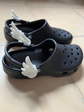 Cute wings for Croc, Cartoon like wings product logo