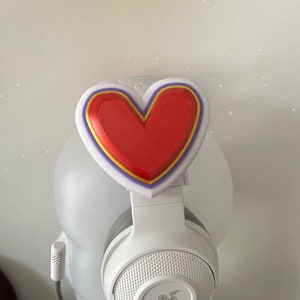 Heart mixed colors for Headphones / Headset for streaming anime cosplay
