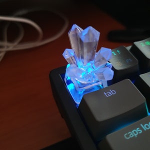 Clear Crystal mechanical keycaps 3D printed