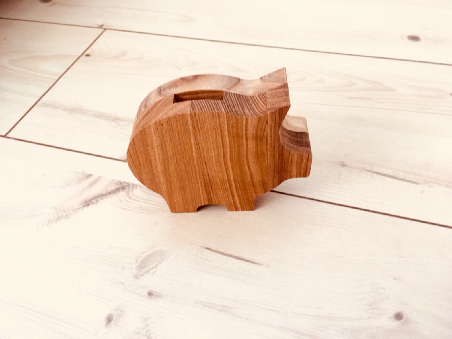 Personalizable wooden piggy bank toy Big or Small coin bank Etsy